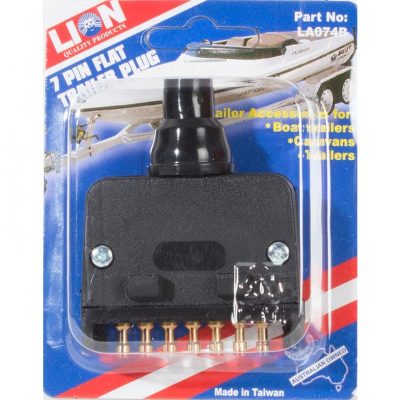 Trailer Plug Flat Plast 7 Pin