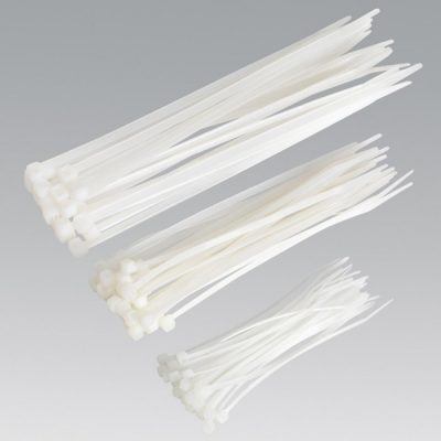 Cable Tie Assorted White Pk75
