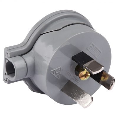 Hpm Electrical Plug Side Entry 3 Pin 10amp Grey