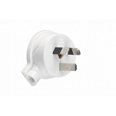 Hpm Electrical Plug Side Entry 3 Pin 10amp White