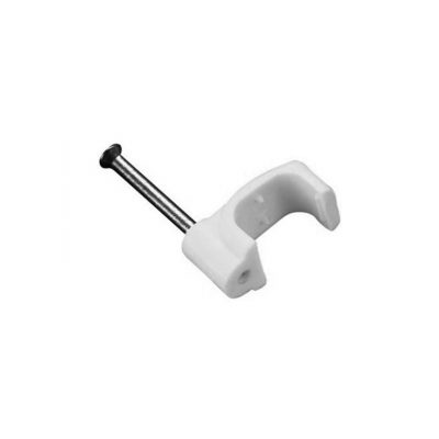 Hpm Electrical Cable Clip Flat 13mm White 20pk