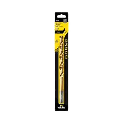 1/2in (12.70mm) Long Series Drill Bit - Gold Series