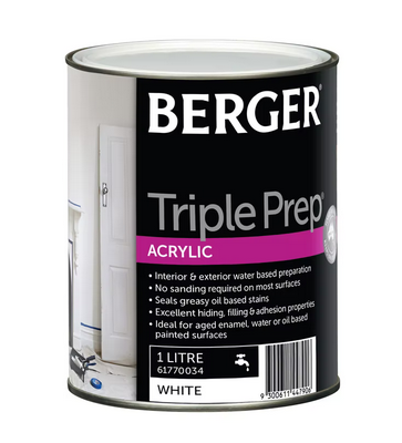 Berger Triple Prep Acrylic White 1l