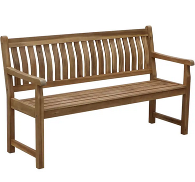 BENCH 2 SEATER TIMBER ROSEMORE LIGHT OILED