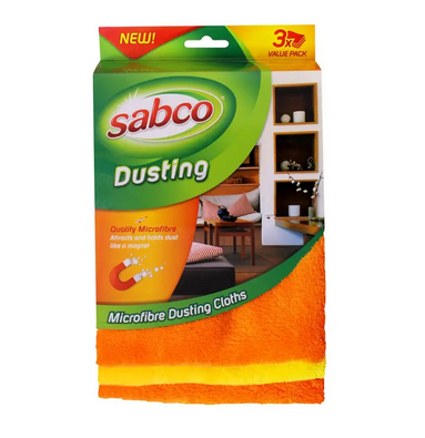 Sabco Microfibre Dusting Cloth 3pk