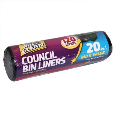 Mr Clean Council Bin Liners 120lt - 20pk